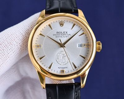 Rolex Datejust 8215 Movement 40mm Sapphire Glass Gold/White Face 48h Watch